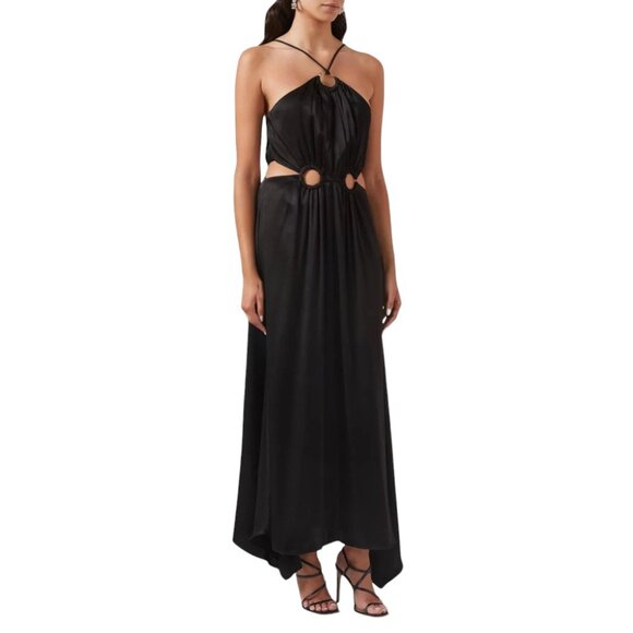 NWT Elliatt Visitant Cut-Out Satin Maxi Dress